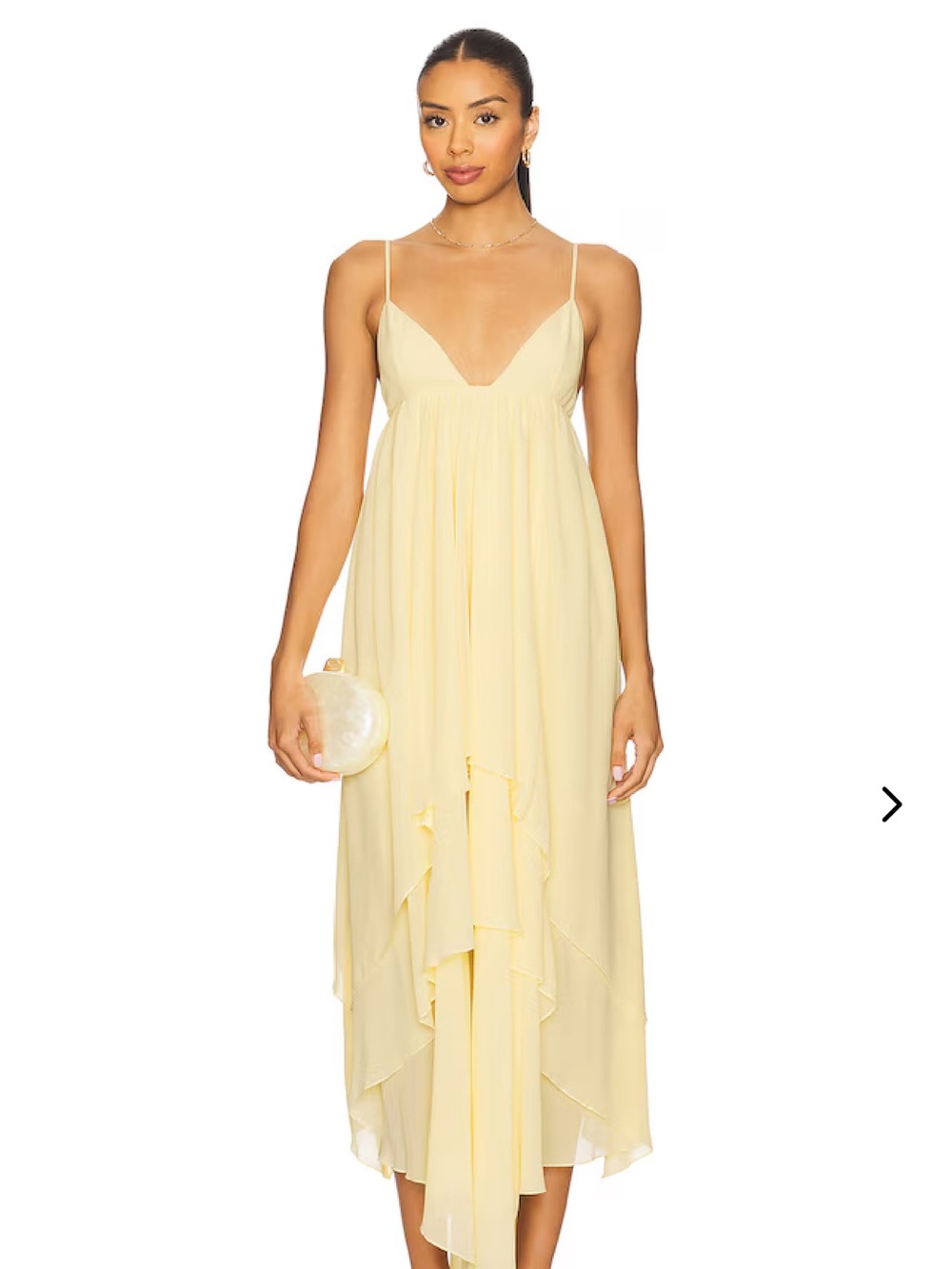 Lovers + Friends Butter Yellow Beachy Dress